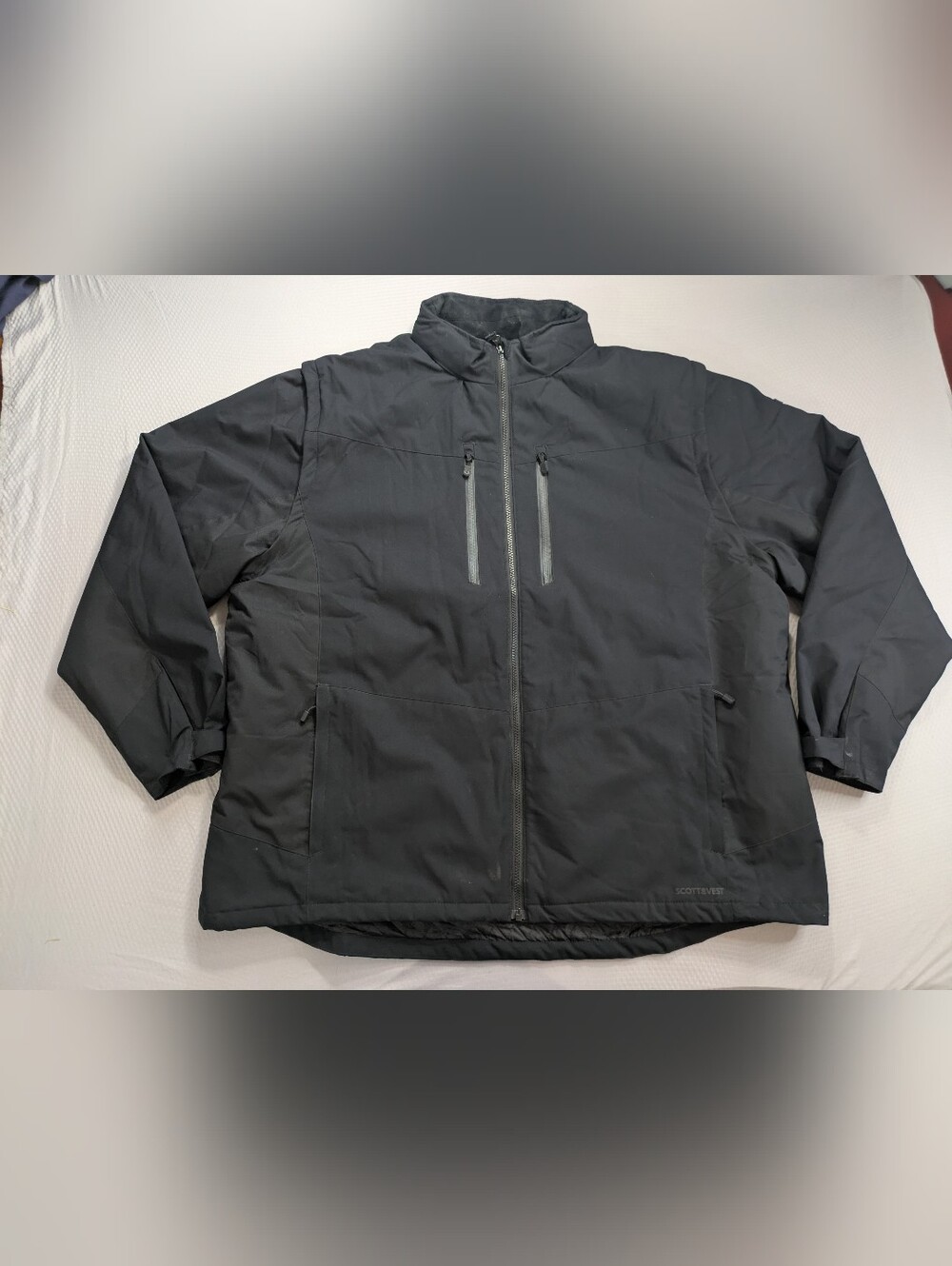 SCOTTeVEST Men's 3XL Black Revolution 2.0 Removable Sleeve Evorev Jacket